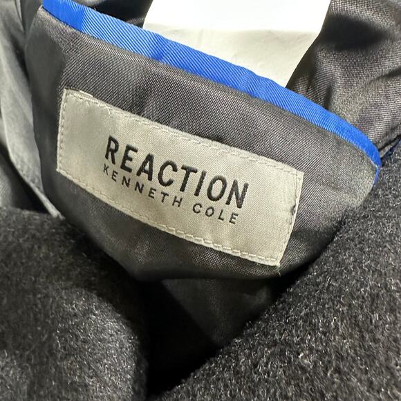 Kenneth Cole Reaction NWT Men's Raburn Wool Blend Top Coat Size 38R Dark Gray - Picture 8 of 11